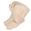 Face Flower Pot Sleeping Girl High Density Resin Drainage Hole