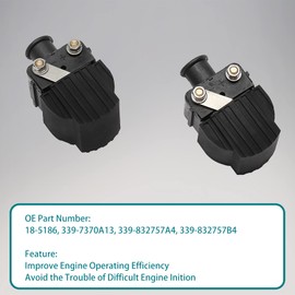 Paquete de 2 bocinas de encendido compatibles con Chrysler Force Mercury Mariner barco fuera de borda 40HP 70HP 115HP 140HP V-135 210CC y más, reemplaza # 18-5186, 339-7370A13, 339-832757A4, 339-832757B4