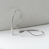 Handmade Curve Pull Through Threader Hoop Earrings Sterling Silver Dangling