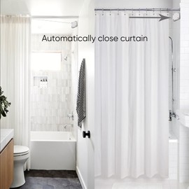 SHIMIDO Upgraded Punch-Free 1000g Automatic Screen Door Closer, Sliding Screen Auto Door Closer with Steel Drawstring for Bathroom, Bedroom, Study Room etc. (2 Pack White)