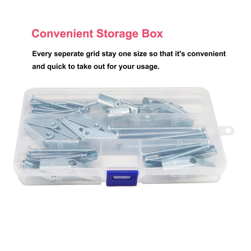 cSeao 22 Pieces Heavy Duty Drywall Ceiling TV Anchors Toggle