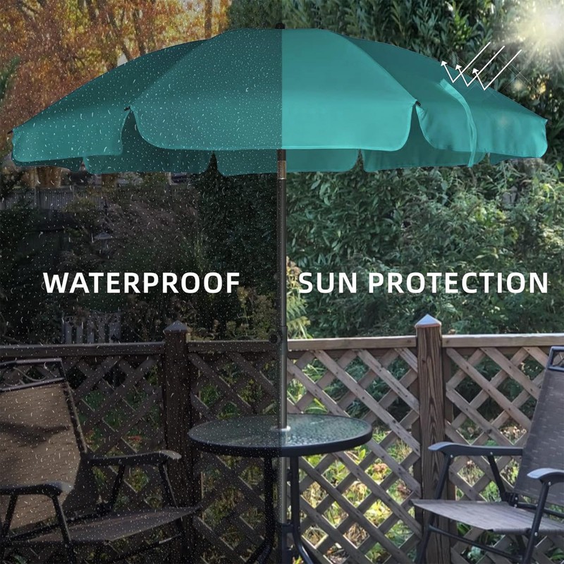 AMMSUN Patio Umbrella, 6.5 ft Outdoor Table Umbrella with Tilt