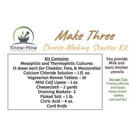 Variety Cheesemaking Kit (Make Three Starter Kit)