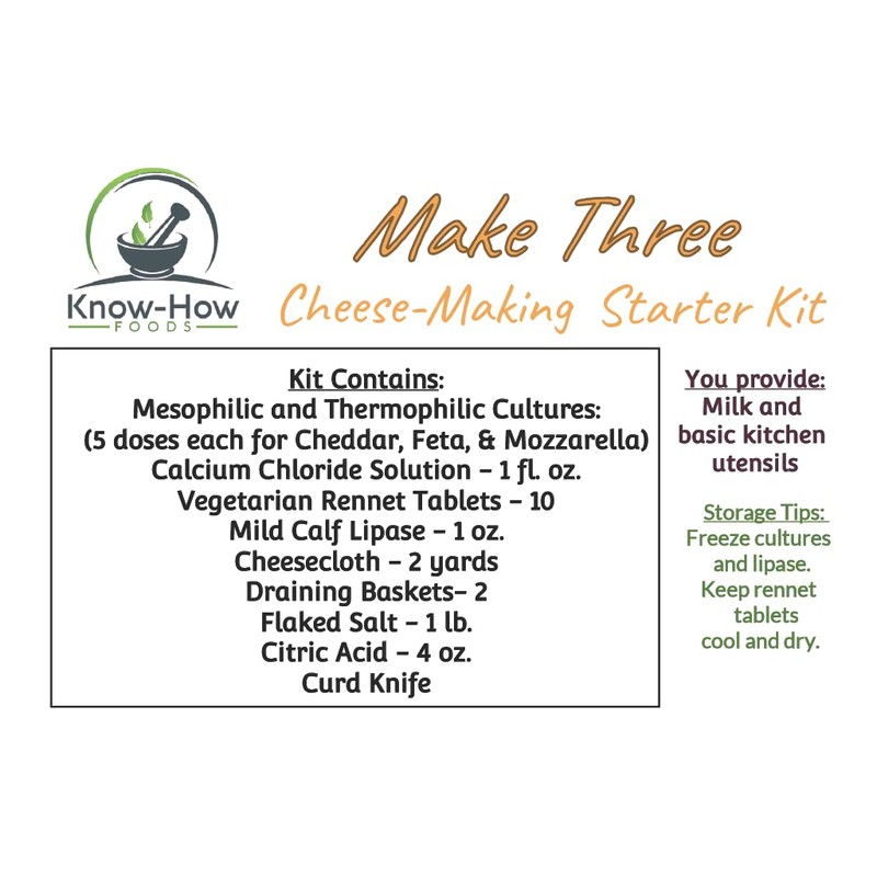 Variety Cheesemaking Kit (Make Three Starter Kit)
