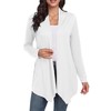 Qixing White Cardigan for Women Summer Casual Lightweight with Pocketes