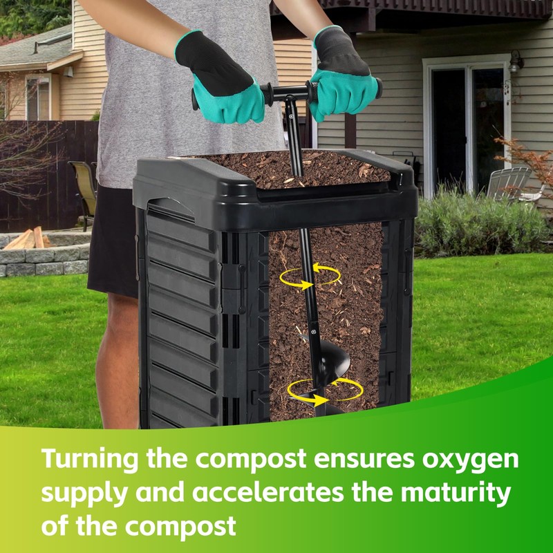 Compost Aerator Tool Turner and Mixing Tool for Outdoor Compost