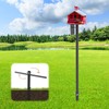 ‌JAOTREL 60" Bird Feeder Pole with Spiral Ground Stake -