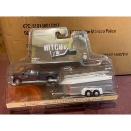 Greenlight  HITCH & TOW  2021 Ram 3500 Laramie  Pickup  w/  Aerovault Trailer