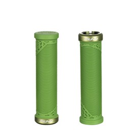 Funn Hilt JR Mountain Bike Handlebar Grips With Single Lock On Clamp, Bicycle Handlebar Locking Grips with 19 mm Inner Diameter, Short Bicycle Grips For Youth, Girls and Boys (Green)