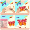 XLZJYIJ 56 Pieces Craft Sets for Children, Wooden Butterfly for