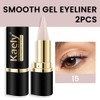 evpct 2Pcs Nude Gel Eyeliner Pencil Eye Black Face Paint