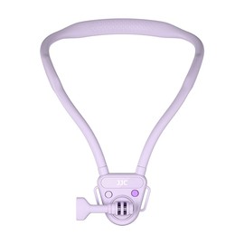 JJC Magnetic POV Neck Mount with Fixing Chest Strap for DJI OSMO Action 5 pro 4 3, Ergonomic Quick Release Necklace Holder Compatible with GoPro Hero 13 12 11 10, for Insta360 Ace Pro 2, Purple