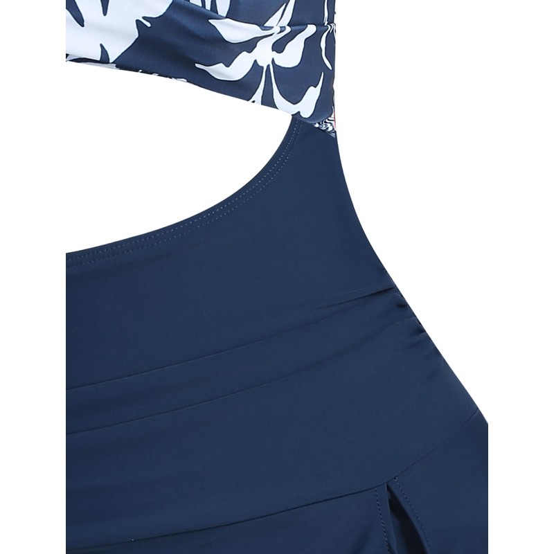 ZAFUL Women One Piece Swimsuit Modest Tummy Control Bathing Suit