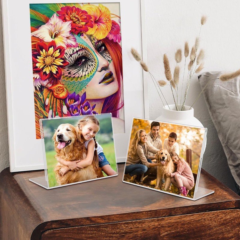 DESONAUT 6 Pack 6x4 Inchs Clear Acrylic Self Standing Photo