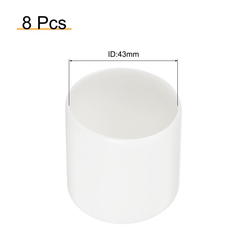 sourcing map 8pcs 43mm(1.7") Rubber End Caps, Round Vinyl Plug
