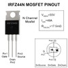 DAOKAI IRFZ44N MOSFET Transistor In-line 55V 49A N-Channel Rectifier Power