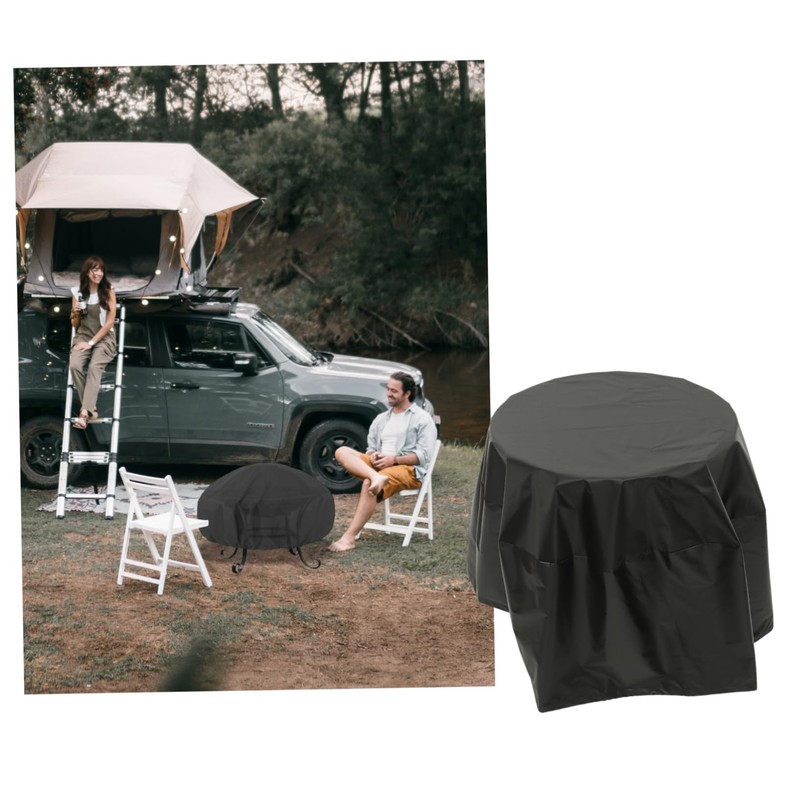 CAXUSD Portable Cover Round Outdoor Protector for Gas Grill and