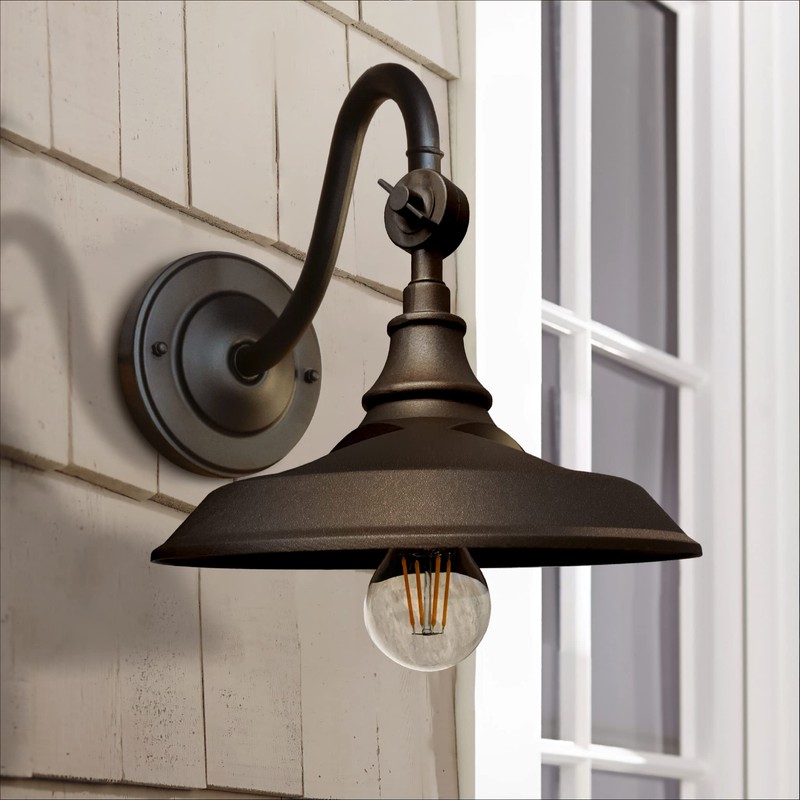 Classy Caps SBL738 Outdoor Dark Bronze Solar Powered Barn Light,