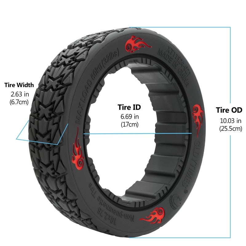 GYL 10x2.75 GoKart Tire Quick Release Tire Replacement for Ninebot