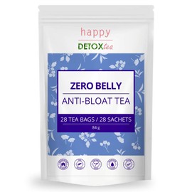 Happy Detox Tea - ZERO BELLY - ANTI-BLOOSE TEA - 4 Weeks - 28 Tea Bags
