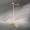 Gatco 1331B Modern Rectangle Base Freestanding Toilet Paper Holder 22.25"