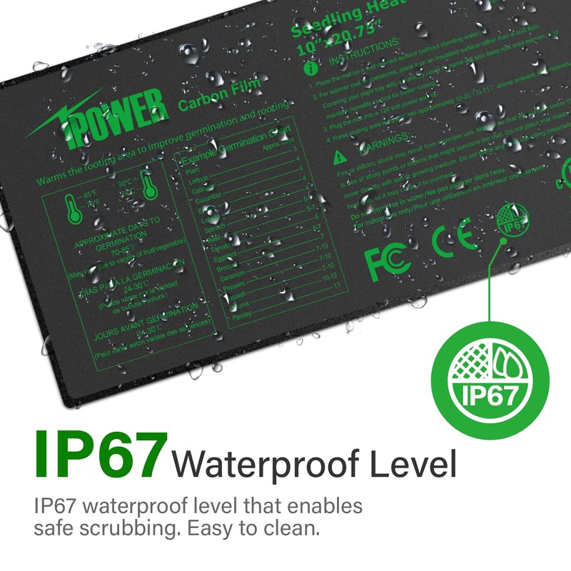 iPower Digital Heat Mat Thermostat Controller and 10" x 20.75"