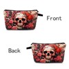MoCaliduccious Skull Flower Print Makeup Bag Cosmetic Pouch