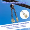 4 Pack 1/2" Clevis Grab Hooks, Grade 70 Forged Steel