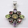 SilverStarJewel - Colgante de plata de ley maciza con múltiples