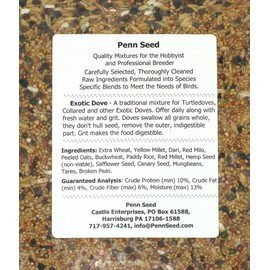 Penn Seed Exotic Dove, 2 kg (4.4 lbs) Pour Spout Bag