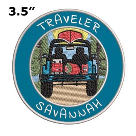 Traveler! Savannah Embroidered Premium Patch DIY Iron-on or Sew-on Decorative Badge Emblem Vacation Souvenir Travel Gear Clothes Appliques Wildlife Explore Nature