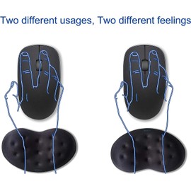 BRILA BRILA Maus Handgelenkauflage - Ergonomisch Memory-Schaum Handgelenkstütze Pad Für Laptop Computer Arbeit Und PC Gaming