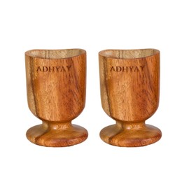ADHYAY Netra Neti Neem Wood Eye Wash Cups-Ayurvedic Healing With Effective Eye Rinse Cleansing-Organic and Comfortable