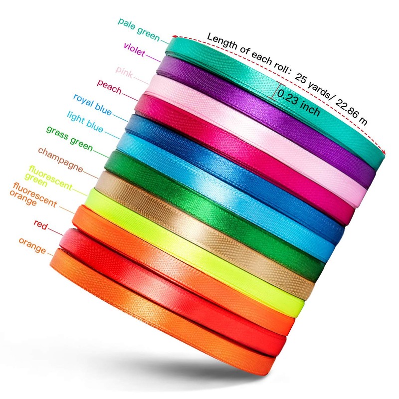 Satin and Silk Ribbon, Wedding, Decorative Gift, Roll, Packaging and