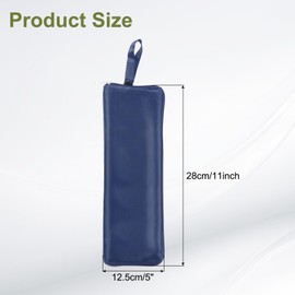 sourcing map Wet Umbrellas Bag, 11 x 5 Inch Waterproof Oxford Cloth Reversible Umbrellas Sleeve Cover Portable Waterproof Case for Wet Travel Folding Umbrellas Travel Home Outdoor, Dark Blue