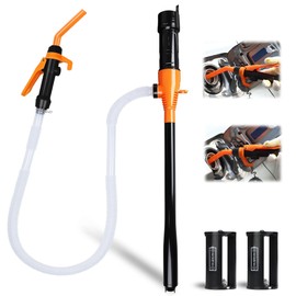 Portable Power Battery Pump, Fuel Transfer Pump Battery Operated Electric Siphon Pump for Gas, Fuel, Diesel, Water Transfer 2.2 GPM, Extra Long Hose, Flow Control Nozzle, Quick Control Flow and Stop