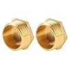 YEAUPE PRO Messing Blindstopfen, Außengewinde Dichtkappe G1"(Ø 32,5mm), mit PTFE