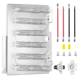 【Upgraded】510329P Speed Queen Heating Element OEM for ADE3SRGS173TW01 ADE3LRGS171TW01 ADE30RGS171TW01 ADQ6HRYS177TW01 ADEE9RGS173TW01,Replace Part Number 61927 503978 61195 56047-1 years warranty