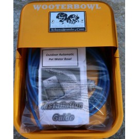 Athena & Brando Company GOLD WOOTERBOWL Automatic Pet Waterer Self Filling Water Bowl Dish Dog Waterer