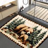 Bear Rug Farmhouse Bathroom Rugs Animal Brown Bear Forest Trees