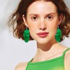 JIMARIN Handmade Bohemian Wooden Round Geometry Dangle Drop Earrings Long
