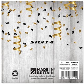 Stuff4 41st Wedding Anniversary Card Love - Black Gold Glitter Balloons - 41 Anniversary Card Wedding Anniversary Gifts for My Husband My Wife Wife 145mm Congratulations Cards