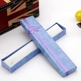 Purple Long Cardboard Jewelry Chain Necklace Gift Box, Bracelet Storage Case, Jewelry Gift Box for Necklaces Bracelets,Box for Wedding, Engagement, Proposal, Birthday and Anniversary Jewelry Boxes