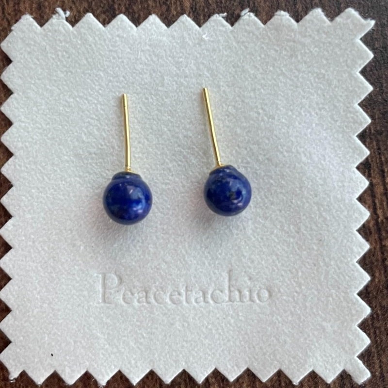 Silver 925 Lapis Lazuli Earrings, Natural Stone, Good Luck, Happiness,