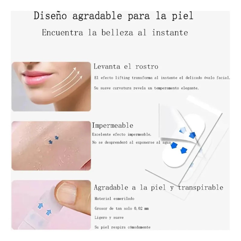 Cintas Lifting Facial Invisibles Moldeador Rostro