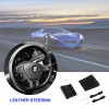 CHUSYYRAY 15" Steering Wheel Cover Genuine Leather for Chevy Silverado