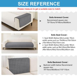 Soft Flannel Sofa Covers Washable - New Sofa Cushion Covers, Non-Slip Sofa Cover 1 2 3 Seater Couch Covers for Sectional Sofa, Sofa Slipcovers L Shape Furniture Protector (Grey, 90x180cm)