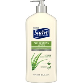 Suave Skin Solutions Body Lotion, Soothing with Aloe, 18 oz