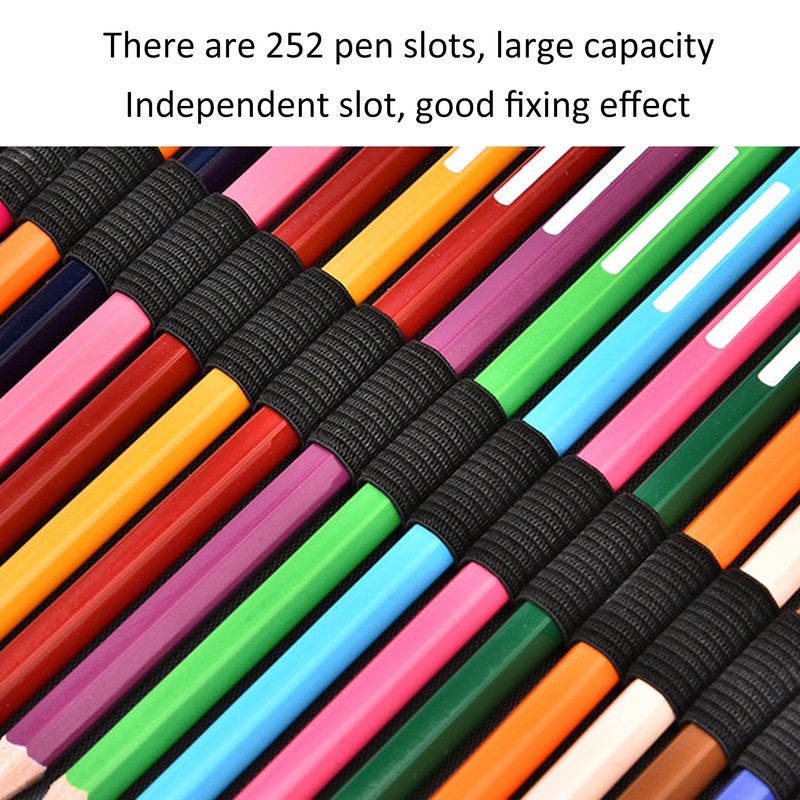 Pencil Case Rose Printed Multi Layer Zipper 252 Slots Portable