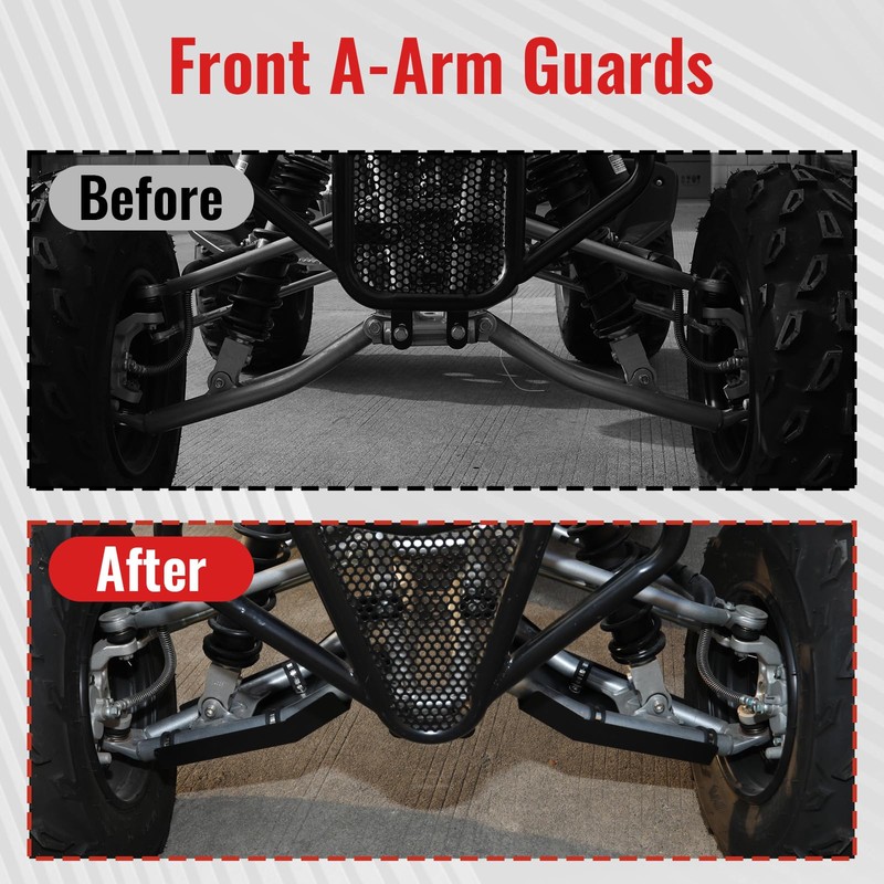XATVXUTV Front A-Arm Guards for Yamaha Raptor 700 700R 06-25,